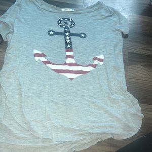 Grey Anchor T Shirt